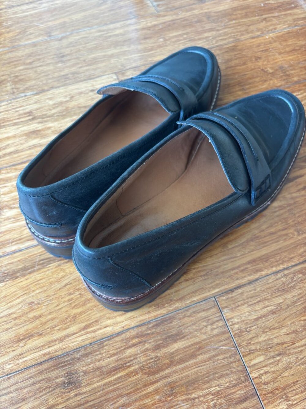 Madewell Black Leather Loafers - Picture 6 of 7